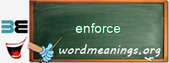 WordMeaning blackboard for enforce